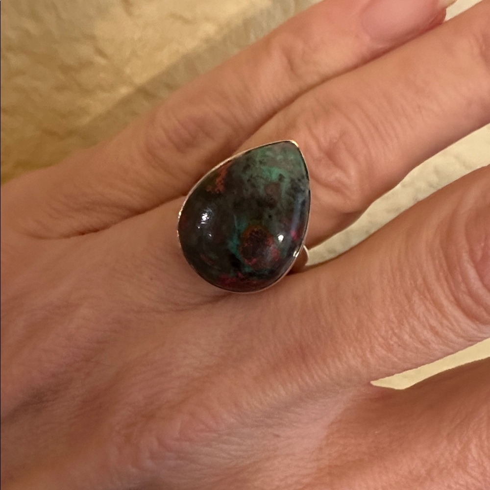 Sonora Sunrise Jasper Sterling Ring - Picture 6 of 7